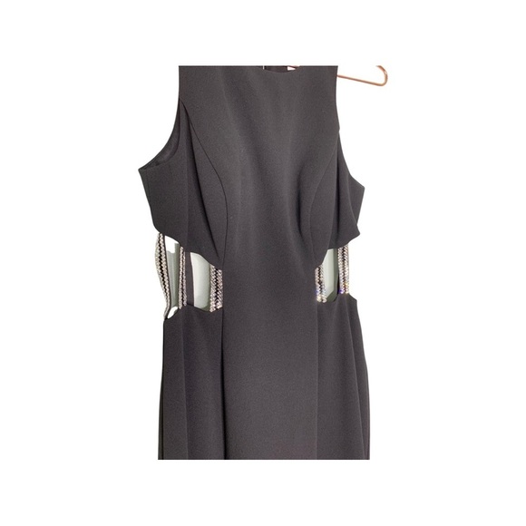 Dear Moon Sleeveless Crystal Strap Back Crepe Dress - Picture 4 of 7